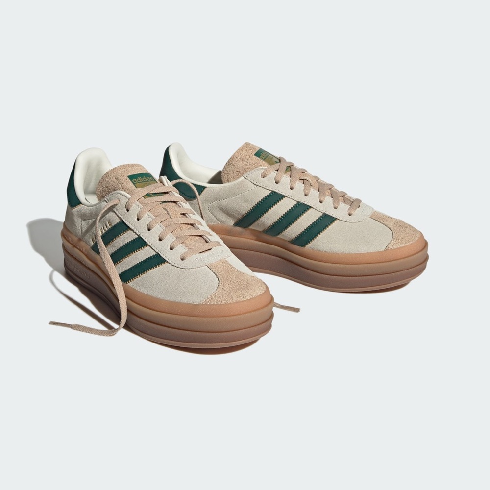 Adidas Gazelle Bold Shoes Cream/Green